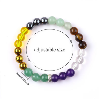 Manifattura Elastico Cristallo Gemstone Perla Di denaro Braccialetto Di Ricchezza