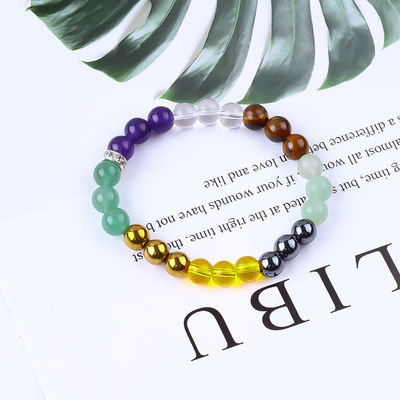 Manifattura Elastico Cristallo Gemstone Perla Di denaro Braccialetto Di Ricchezza