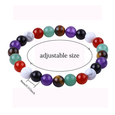 Manifattura Elastico Cristallo Gemstone Perla Ansietà Braccialetto di guarigione