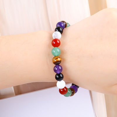 Manifattura Elastico Cristallo Gemstone Perla Ansietà Braccialetto di guarigione