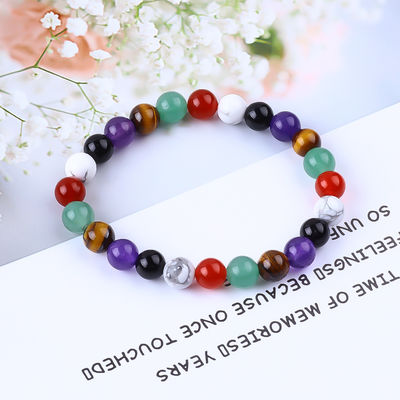 Manifattura Elastico Cristallo Gemstone Perla Ansietà Braccialetto di guarigione