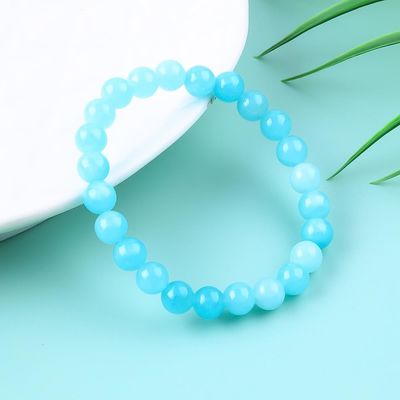 Braccialetti di pietra preziosa di guarigione Acquamarino Braccialetto di guarigione di festa Gioielli OEM