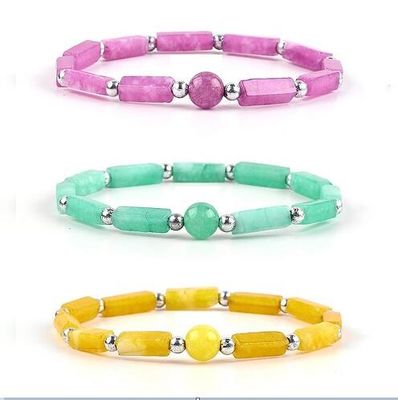 3mm/8mm/13mm Rectangle Bead Curative Energy Crystal Gemstone Bracelet