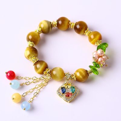 Potere di guarigione 10mm Gemstone con perline bracciali rotondi con bellissimi incantesimi