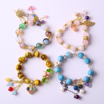 Potere di guarigione 10mm Gemstone con perline bracciali rotondi con bellissimi incantesimi