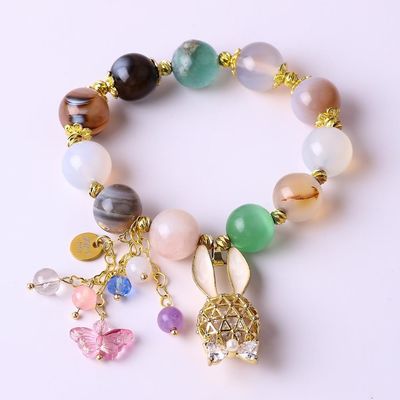 Potere di guarigione 10mm Gemstone con perline bracciali rotondi con bellissimi incantesimi