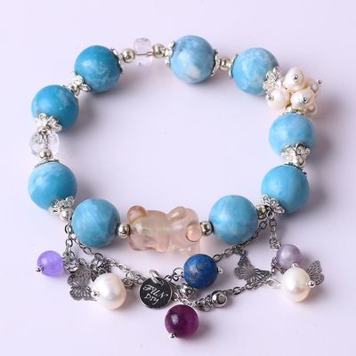 Potere di guarigione 10mm Gemstone con perline bracciali rotondi con bellissimi incantesimi