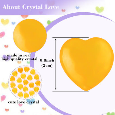 Cristalli in forma di cuore giallo avventurino / topazio per la meditazione