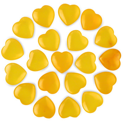 Cristalli in forma di cuore giallo avventurino / topazio per la meditazione