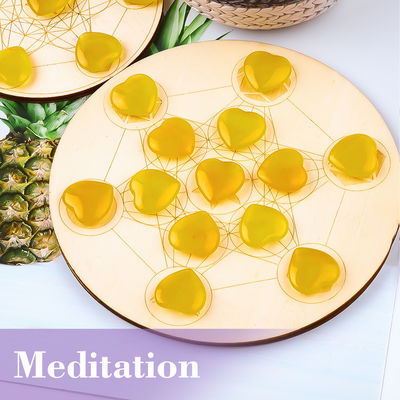 Cristalli in forma di cuore giallo avventurino / topazio per la meditazione