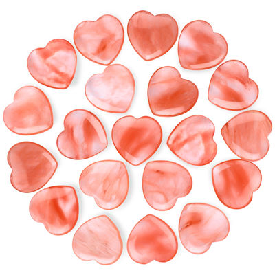 20 mm di anguria lucidato quarzo di roccia in forma di cuore cristallo di quarzo rosa
