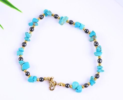 Braccialetti in pietra ematita con gioielleria in pietra di ghiaia