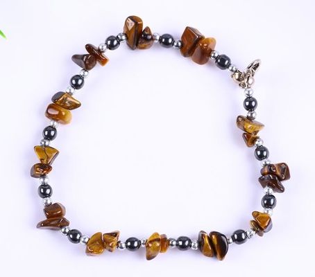 Braccialetti in pietra ematita con gioielleria in pietra di ghiaia