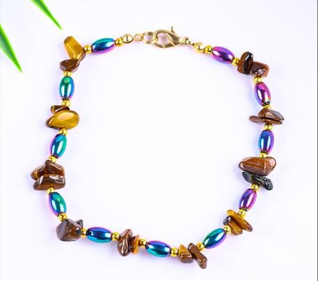 Braccialetti in pietra ematita con gioielleria in pietra di ghiaia