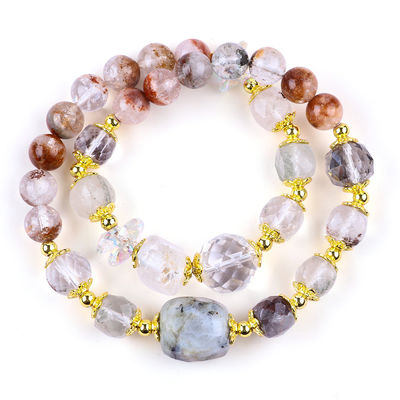 Natural Garden Quartz 8mm 10mm Bracelet con perline fai da te Bracelet a stretch in quarzo per regalo