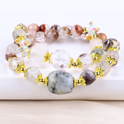 Natural Garden Quartz 8mm 10mm Bracelet con perline fai da te Bracelet a stretch in quarzo per regalo