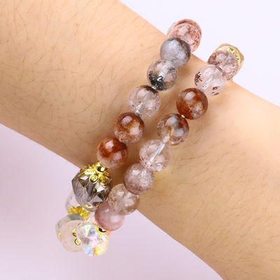 Natural Garden Quartz 8mm 10mm Bracelet con perline fai da te Bracelet a stretch in quarzo per regalo