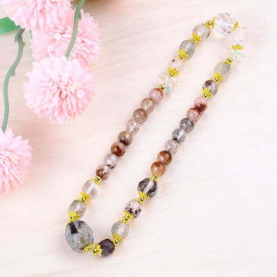 Natural Garden Quartz 8mm 10mm Bracelet con perline fai da te Bracelet a stretch in quarzo per regalo