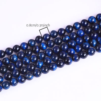 8mm Occhio di tigre blu scuro naturale Gemstone cristallo perla di pietra per la realizzazione di gioielli