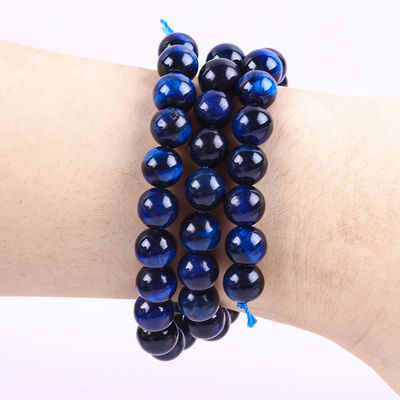 8mm Occhio di tigre blu scuro naturale Gemstone cristallo perla di pietra per la realizzazione di gioielli