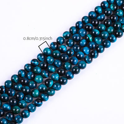 8mm Lago Occhio di Tigre Blu Gemstone di cristallo di pietra di guarigione per la produzione di gioielli