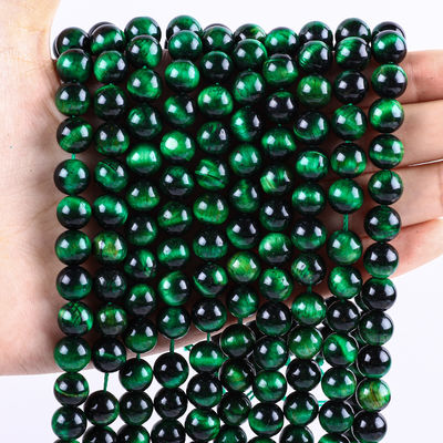 8mm Occhio di tigre verde Gemstone di cristallo di pietra di guarigione per la produzione di gioielli