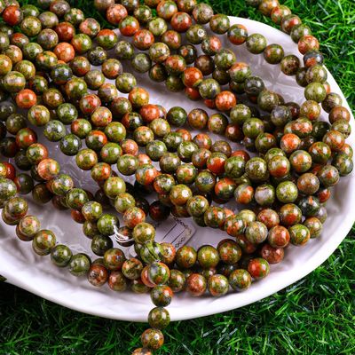 Unakite Round Bead Natural Crystal Gemstone Diverse dimensioni di perline String di perline sciolte per la realizzazione di gioielli fai da te