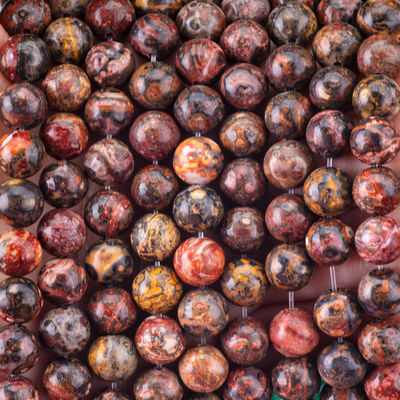 8 mm pelle di leopardo naturale perle di pietra gemma cristallina curativa perle di pietra per la produzione di gioielli