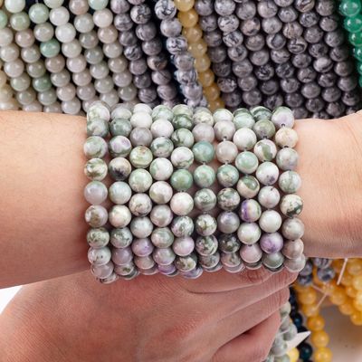 Lucky Jade Round Bead Natural Crystal Gemstone Diverse dimensioni di perline Stringhe di perline sciolte per la realizzazione di gioielli fai da te