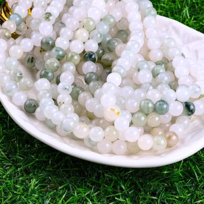 Tian Shan Giada verde perla rotonda cristallo naturale gemma perla di dimensioni diverse perle sciolte per la fabbricazione di gioielli fai da te