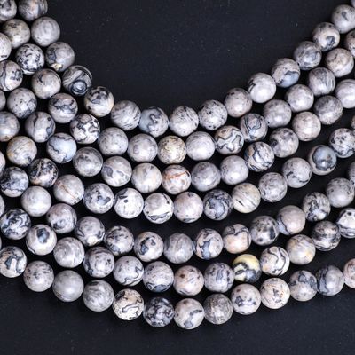 8mm Mappa naturale di pietra gemma perle di pietra cristallina curativa perle di pietra per la produzione di gioielli