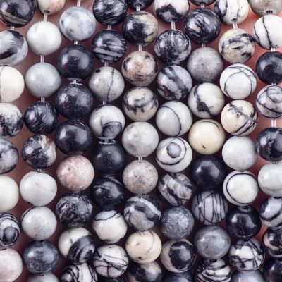 8 mm di pietra rosa naturale zebra perle di pietra preziosa perle di pietra cristallina curativa per la produzione di gioielli