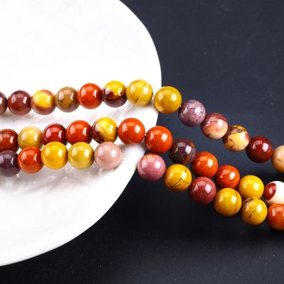 8mm giallo d'uovo naturale perle di pietra gemma perle di pietra cristallina curativa per le gioiellerie