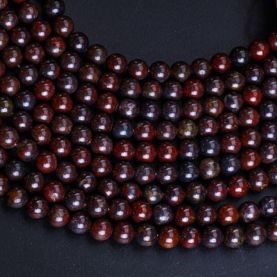 Fiore rosso giaspo perla rotonda cristallo naturale gemma perla di dimensioni diverse fili di perla sciolti per la fabbricazione di gioielli fai da te
