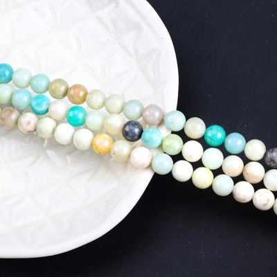 Amazonite Round Bead Natural Crystal Gemstone Diverse dimensioni di perline Stringi di perline sciolte per la realizzazione di gioielli fai da te