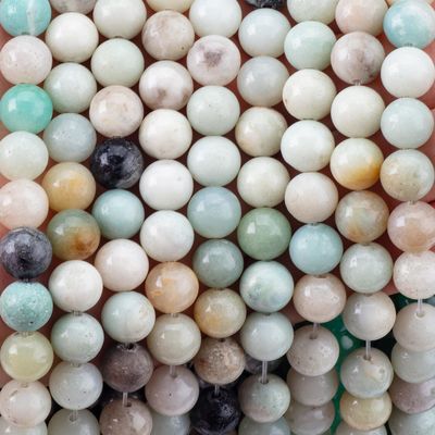 Amazonite Round Bead Natural Crystal Gemstone Diverse dimensioni di perline Stringi di perline sciolte per la realizzazione di gioielli fai da te