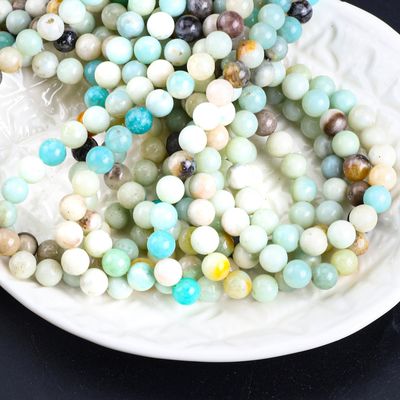 Amazonite Round Bead Natural Crystal Gemstone Diverse dimensioni di perline Stringi di perline sciolte per la realizzazione di gioielli fai da te