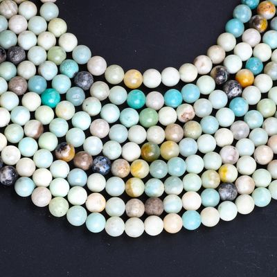 Amazonite Round Bead Natural Crystal Gemstone Diverse dimensioni di perline Stringi di perline sciolte per la realizzazione di gioielli fai da te