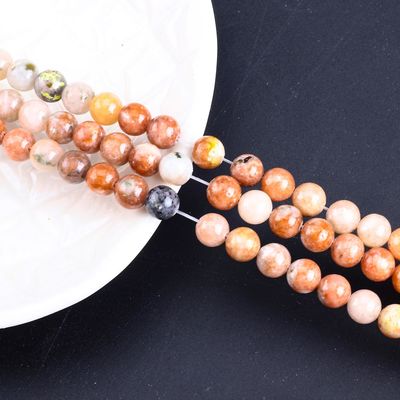 8mm Red Plum Blossom Gemstone Healing Crystal Stone Beads per la realizzazione di gioielli