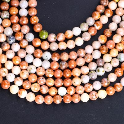 8mm Red Plum Blossom Gemstone Healing Crystal Stone Beads per la realizzazione di gioielli