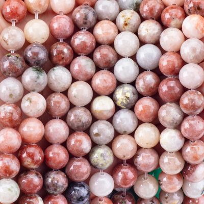 8mm Red Plum Blossom Gemstone Healing Crystal Stone Beads per la realizzazione di gioielli