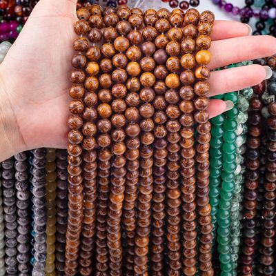 Giada a filo d'oro perla rotonda cristallo naturale gemma fili di perle sciolte per la fabbricazione di gioielli fai da te
