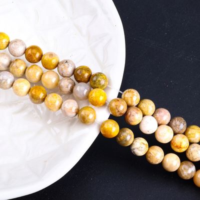 Crysanthe Stone Round Bead Natural Crystal Gemstone Loose Bead Strands per la realizzazione di gioielli fai da te