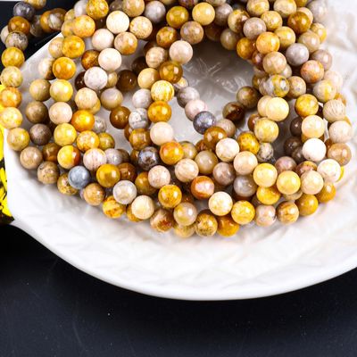 Crysanthe Stone Round Bead Natural Crystal Gemstone Loose Bead Strands per la realizzazione di gioielli fai da te