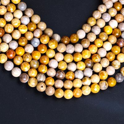 Crysanthe Stone Round Bead Natural Crystal Gemstone Loose Bead Strands per la realizzazione di gioielli fai da te
