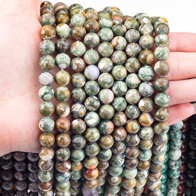 Kambaba Jasper Round Bead Cristallo naturale Gemstone String di perline sciolte per la fabbricazione di gioielli fai da te