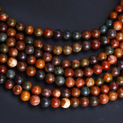 Perle rotonde turchesi rosse cristallo naturale gemma fili di perle sciolte per la fabbricazione di gioielli fai da te