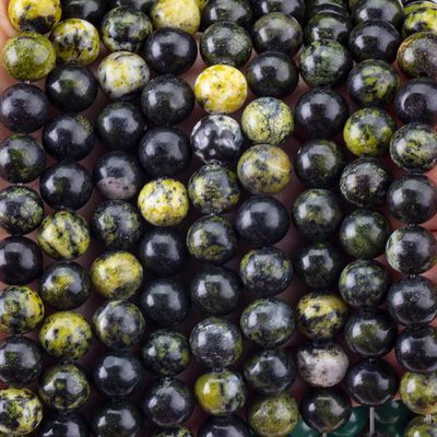 Serpentine giada perla rotonda cristallo naturale gemma fili di perla sciolti per la realizzazione di gioielli fai da te