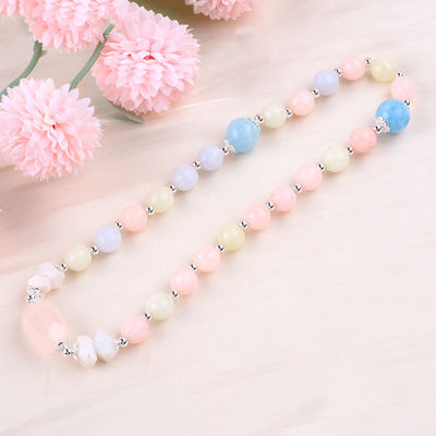 Morganite Manifattura fai da te doppio strato cristallo naturale multifaccato bracciale a perline rotonde per regalo