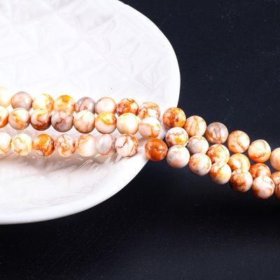 8mm Red Network Stone Gemstone Healing Crystal Stone Beads per la realizzazione di gioielli